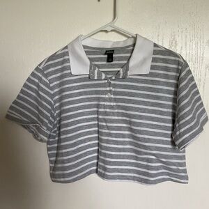 Cropped button up shirt